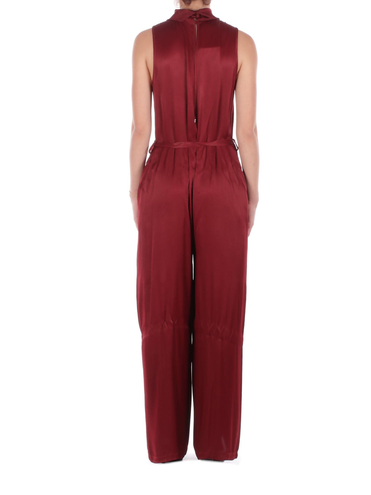 Manila Grace  Pantaloni Burgundi - 4
