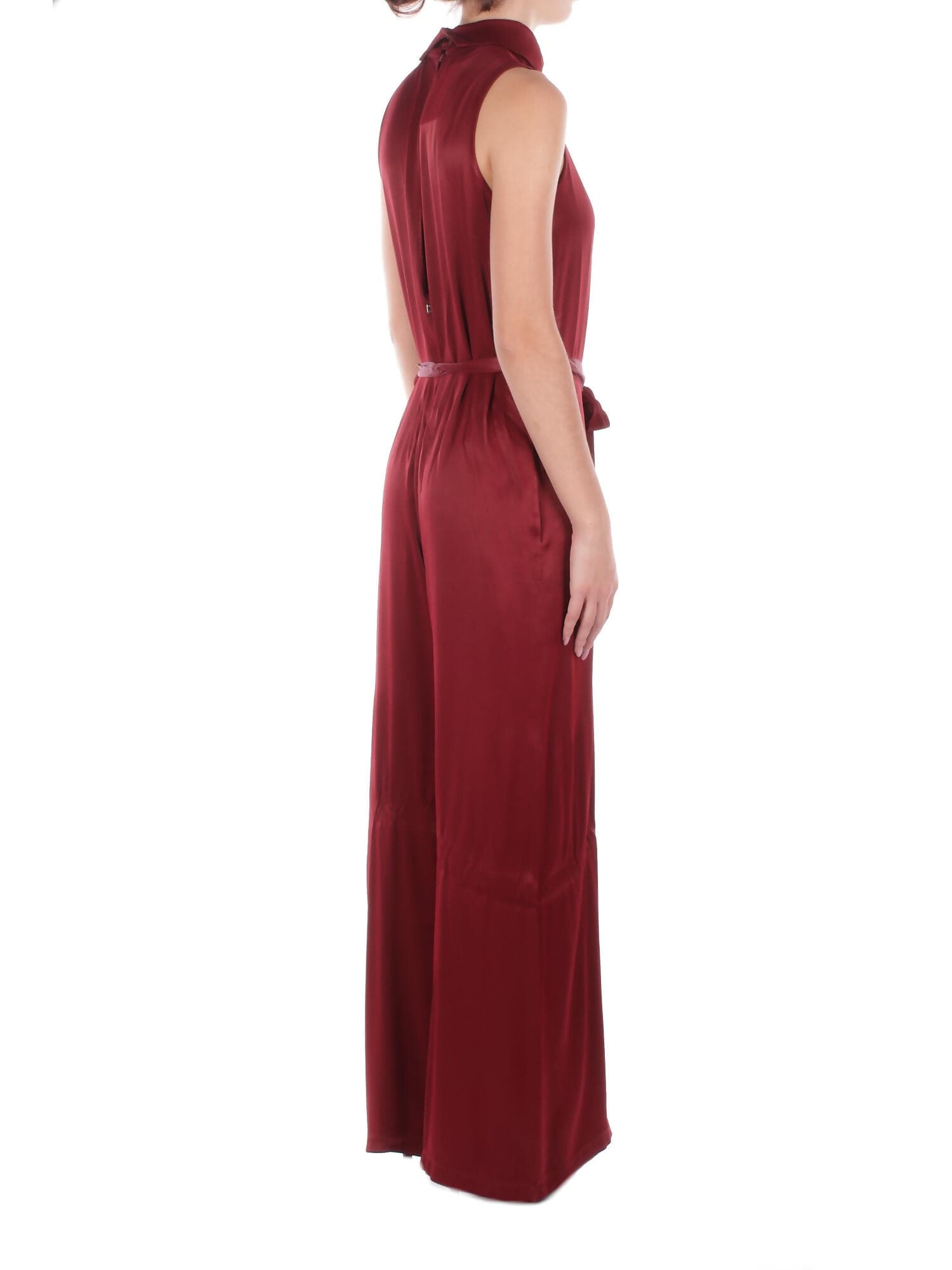 Manila Grace  Pantaloni Burgundi - 5