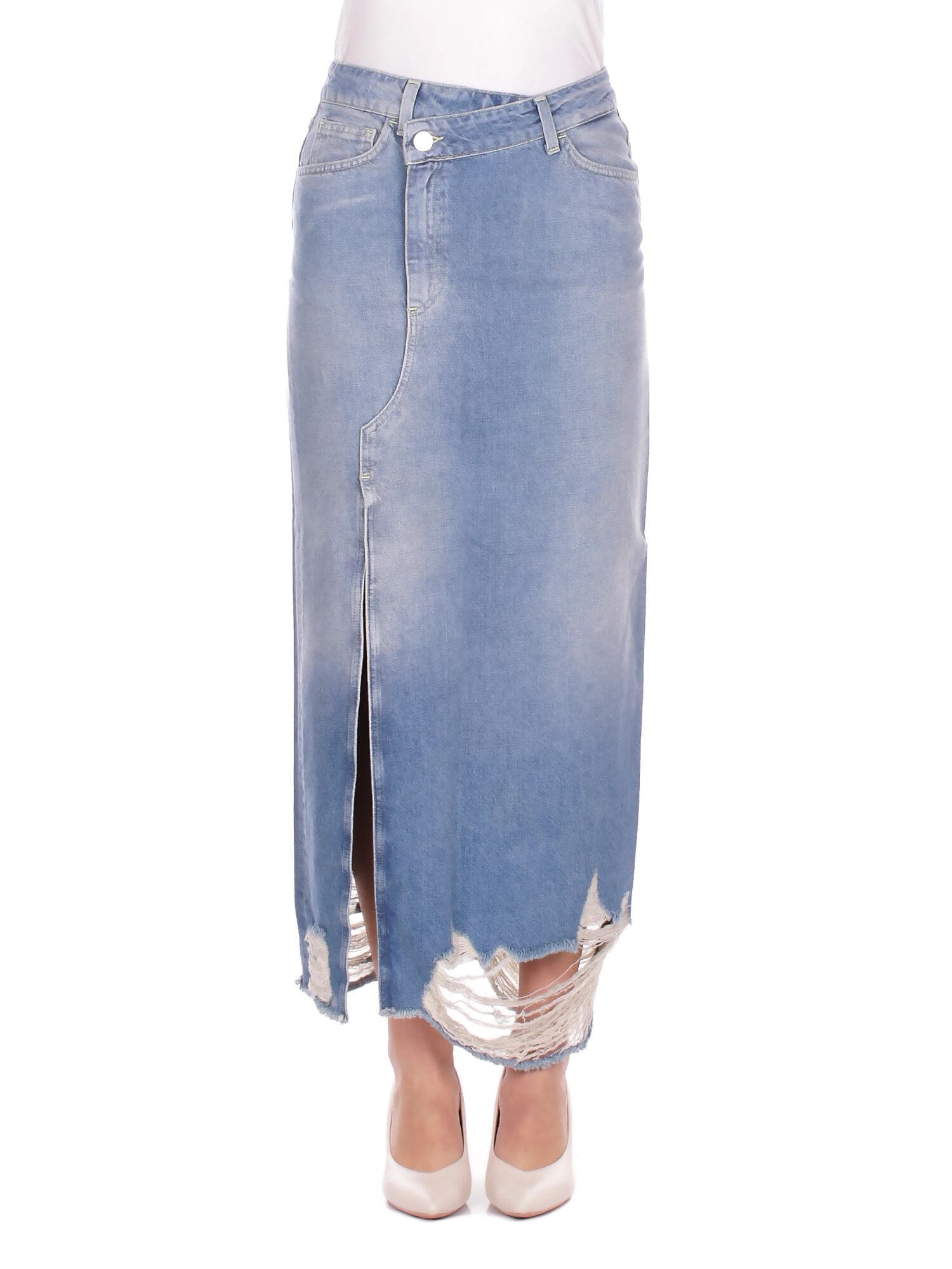 Dondup  Gonne Blu denim - 7