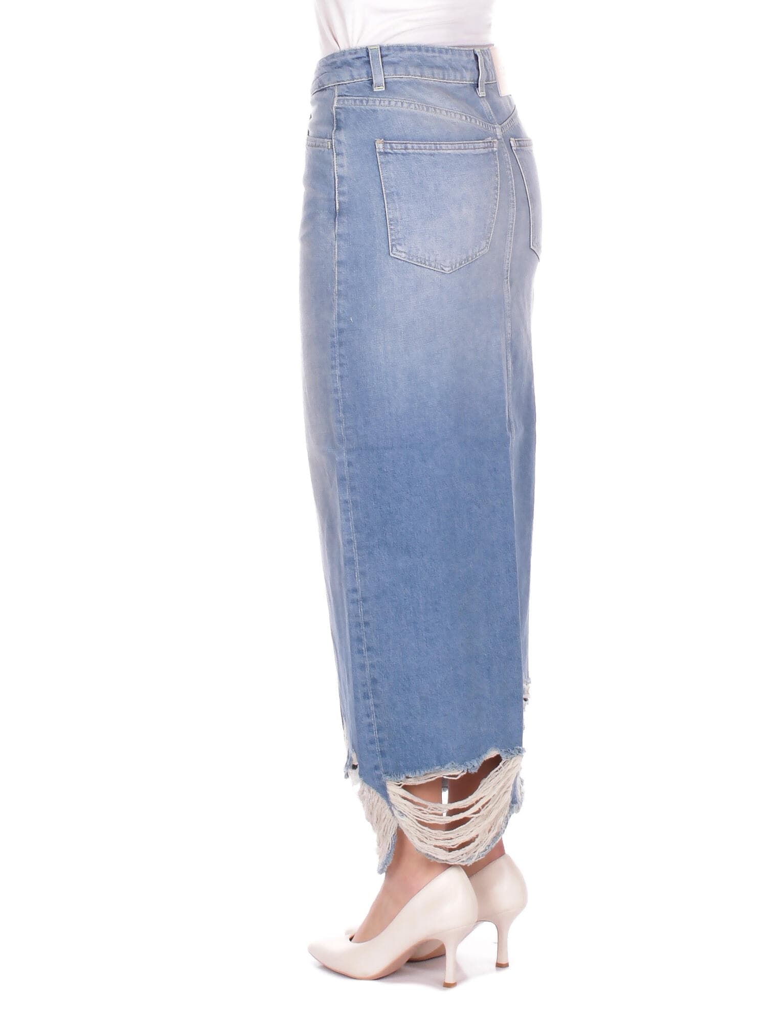 Dondup  Gonne Blu denim - 3