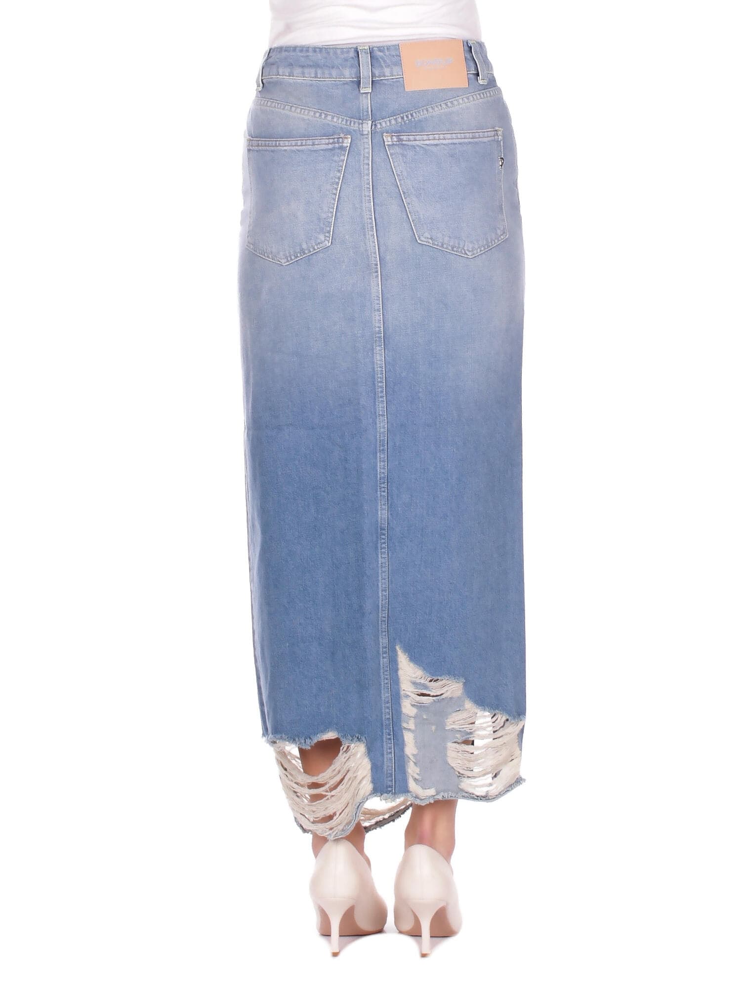 Dondup  Gonne Blu denim - 4