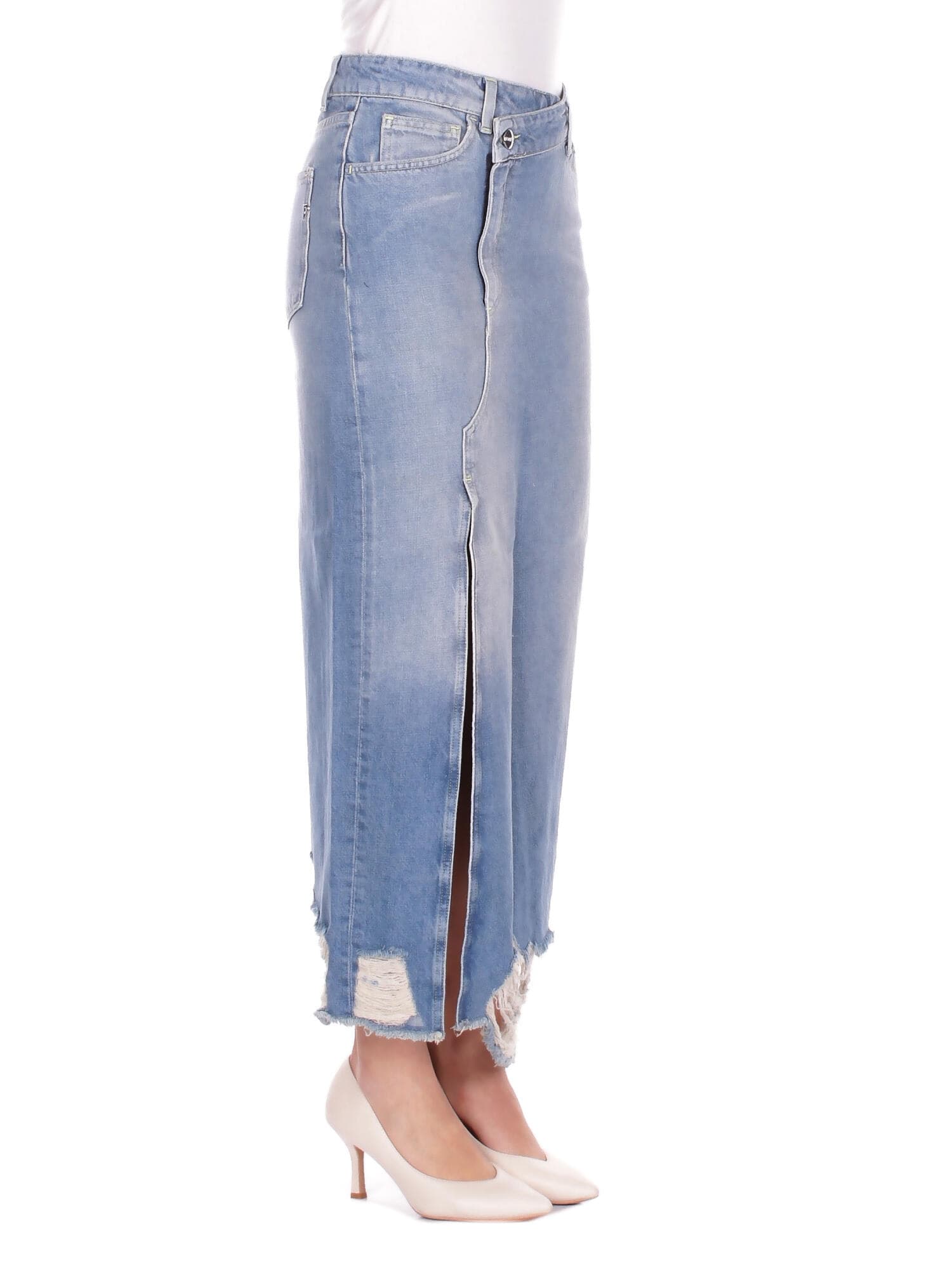 Dondup  Gonne Blu denim - 6