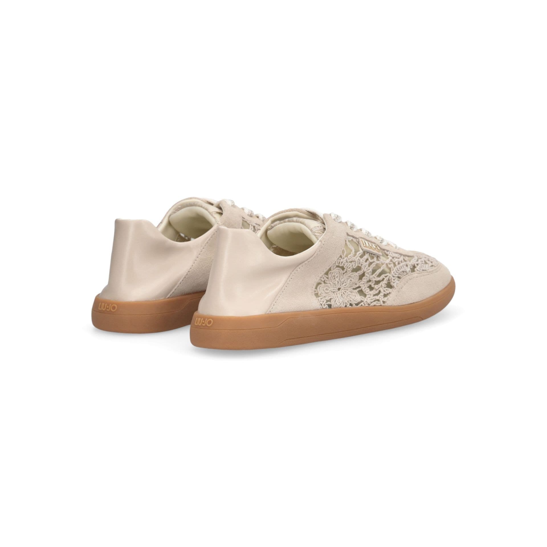 LIU JO Liu Jo Sneakers Donna Connor 03 in Suede con Ricamo Macrame e Suola in Gomma Beige - 3