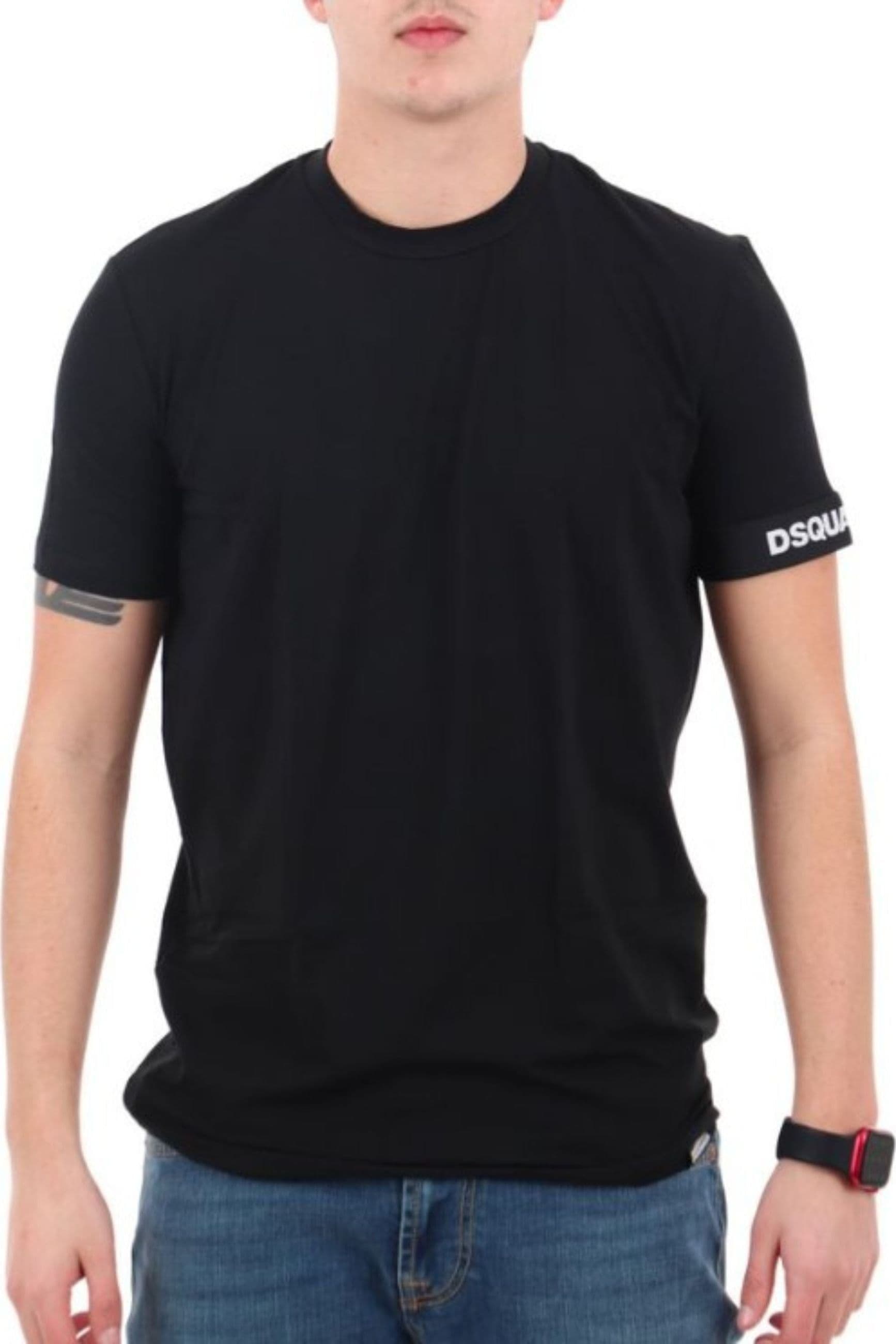 DSQUARED2  T-SHIRT ROUND NECK T-SHIRT – NERO