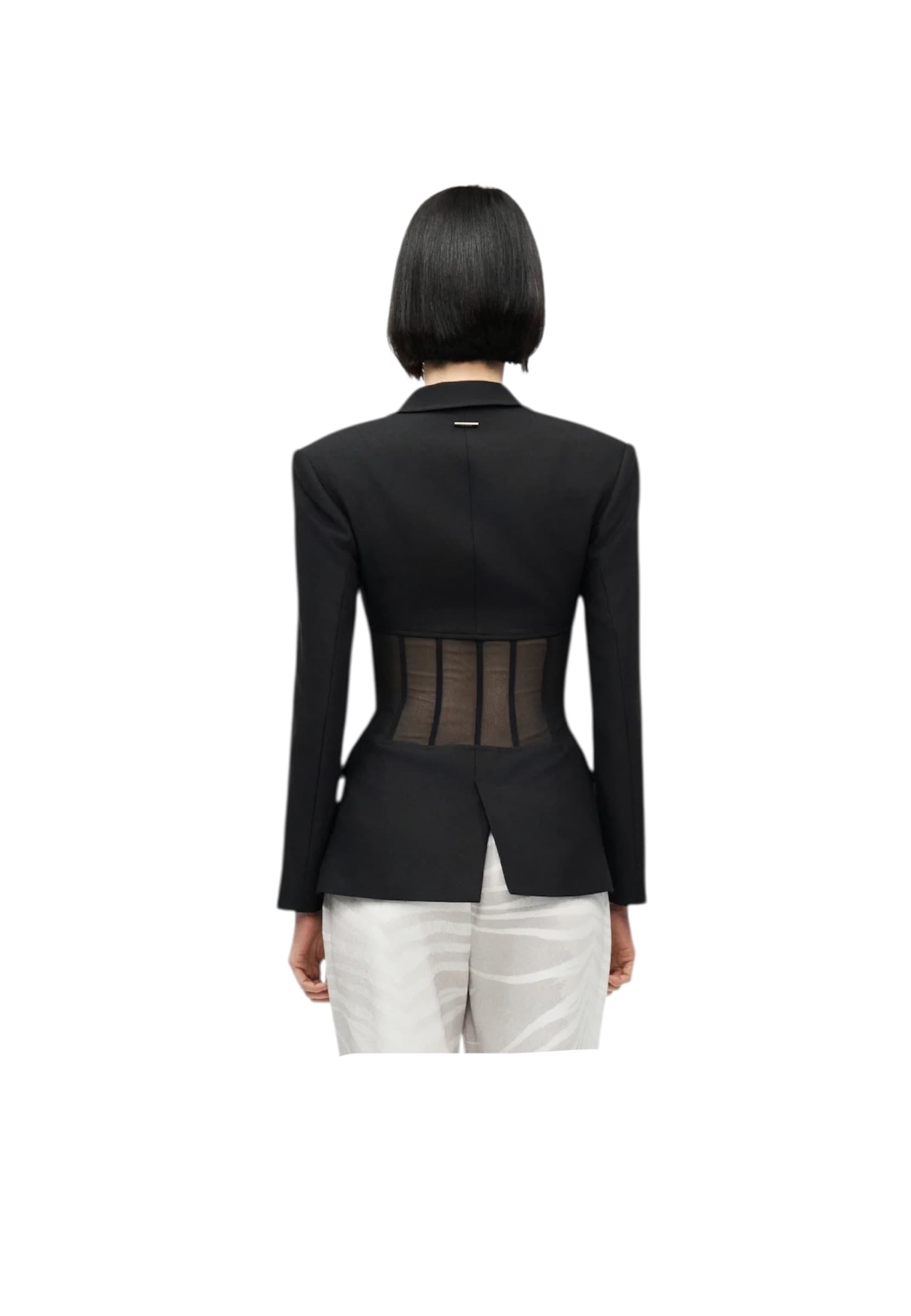 JUST CAVALLI Giacca sfiancata a bustino Donna  con trasparenza - 2