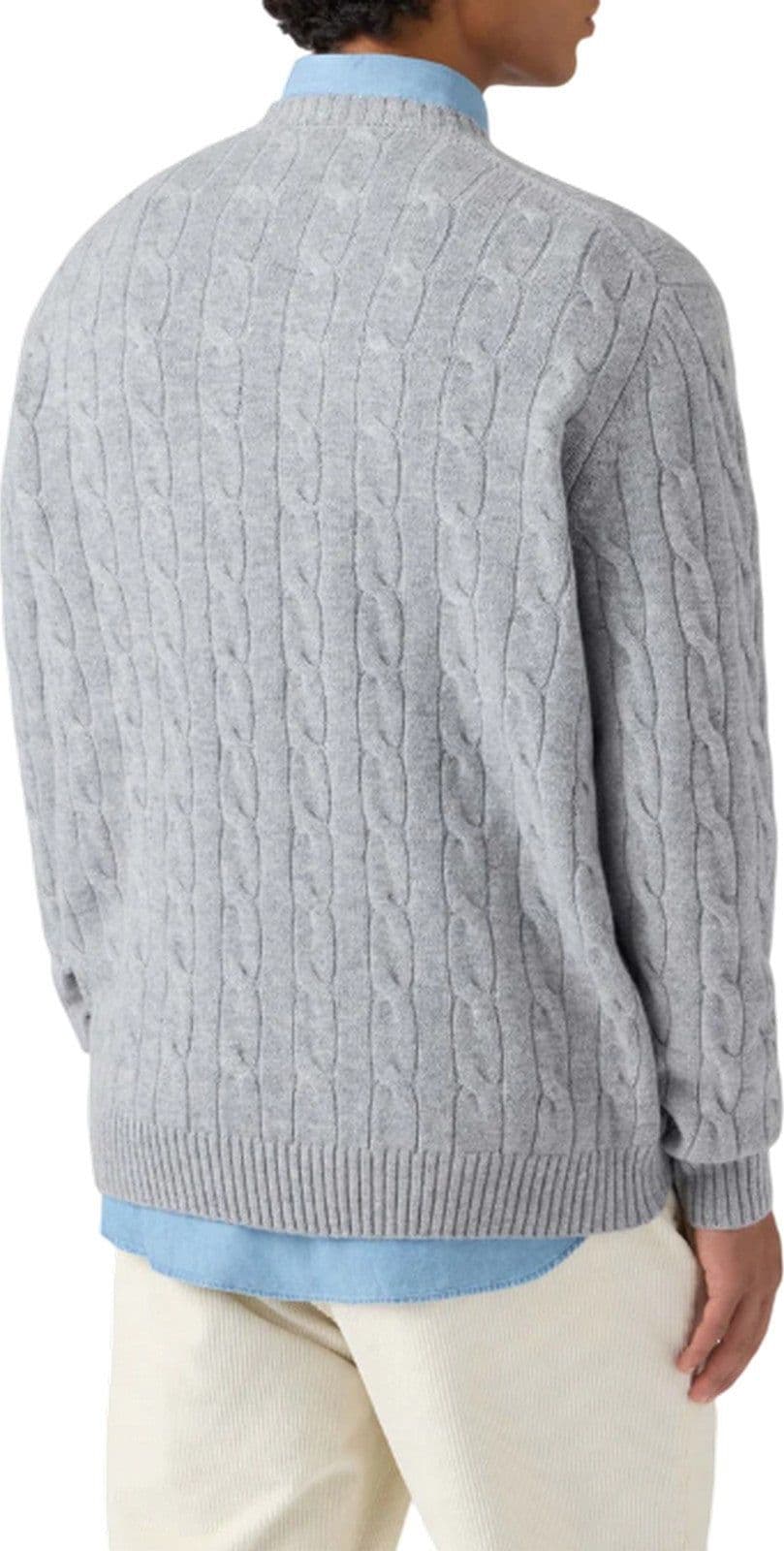 MC2 SAINT BARTH maglioni uomo mc2 saint barth - regent braid wool 15ml light melange - grigio - 3