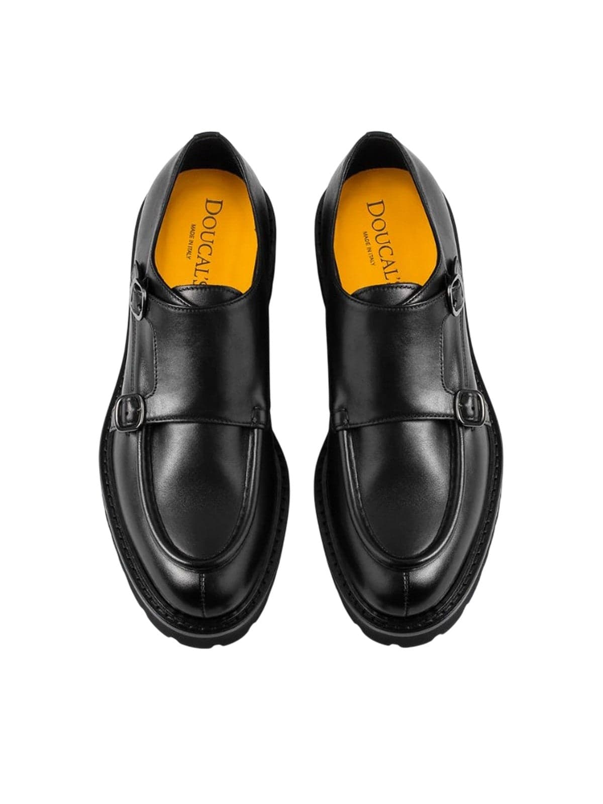DOUCAL'S scarpe stringate basse uomo doucal's - doppia fibbia bordata deco' t.moro +f.do moro - nero - 3