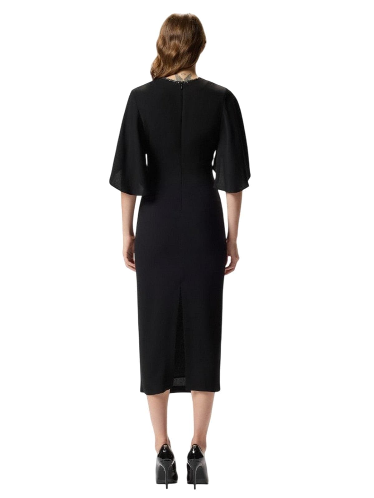Pinko vestiti casual donna pinko - scopone abito double - nero - 4