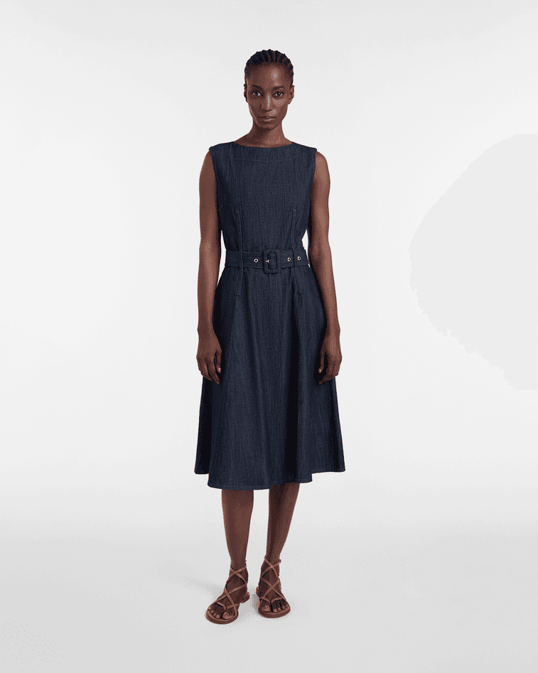 Harmont&amp;blaine abito in chambray donna - 5