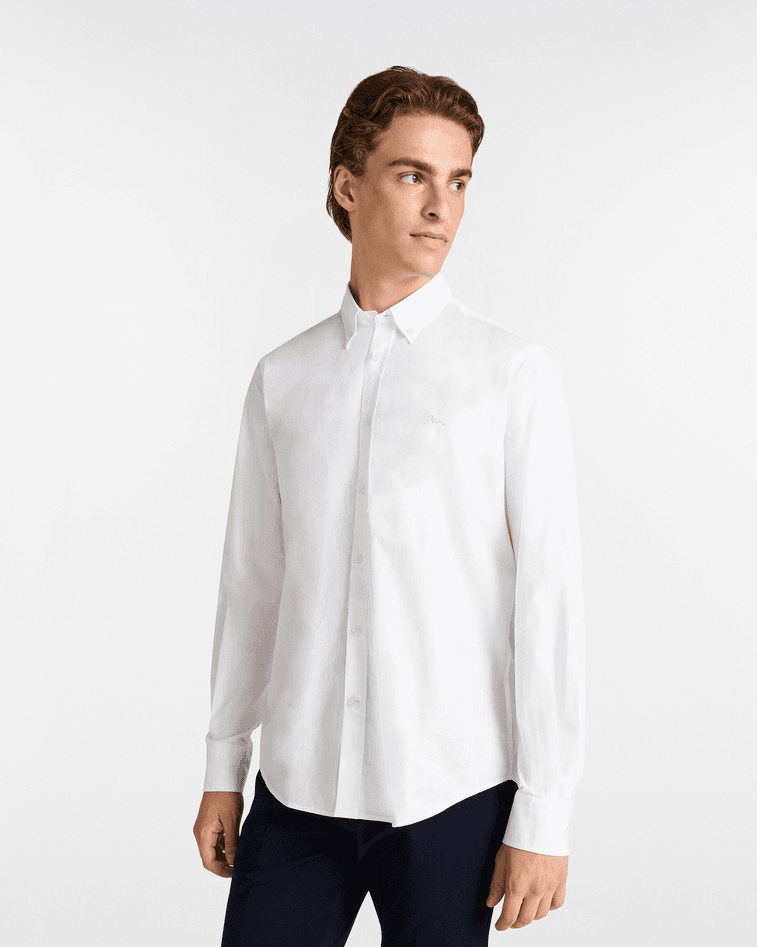 Harmont&amp;blaine camicia essentials cotone uomo bianco - 5