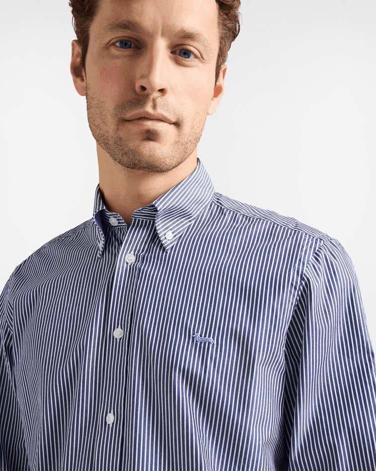 Harmont&amp;blaine camicia a righe regular fit uomo blu marine - 2