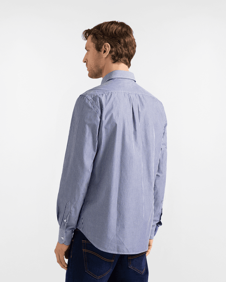 Harmont&amp;blaine camicia a righe regular fit uomo blu marine - 4
