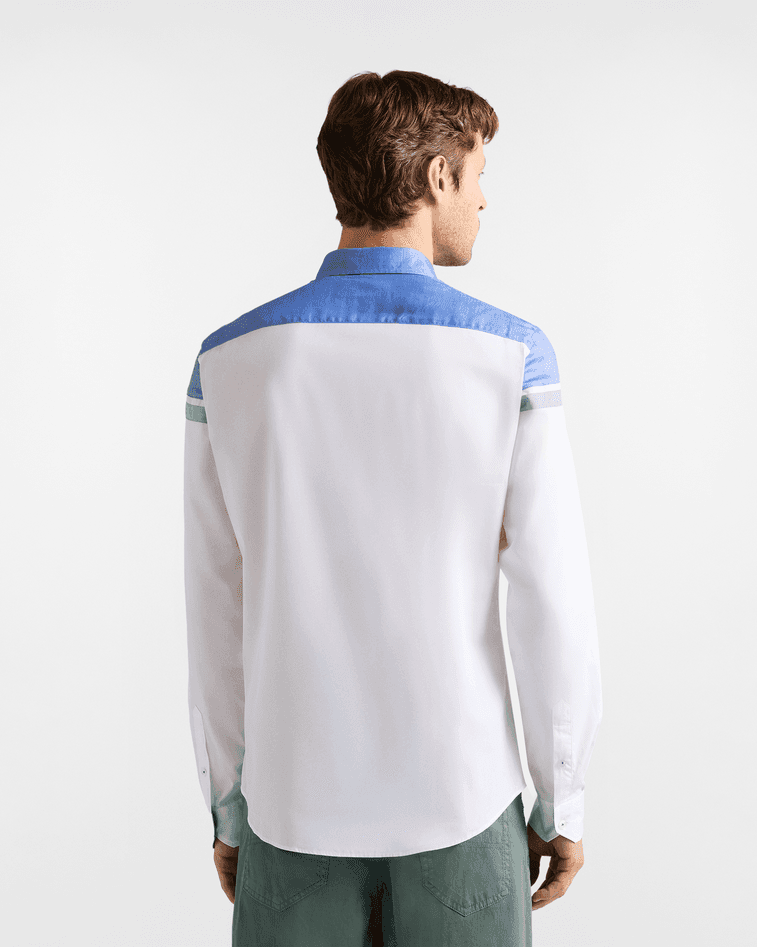 Harmont&amp;blaine camicia con contrasti regular fit uomo bianco - 4
