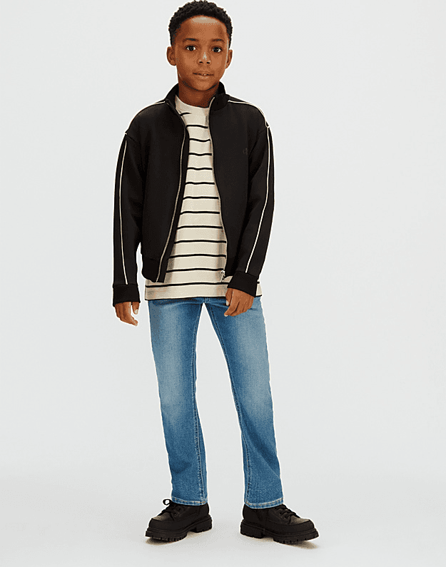 CALVIN KLEIN KIDS dad jeans bambino blu - 3
