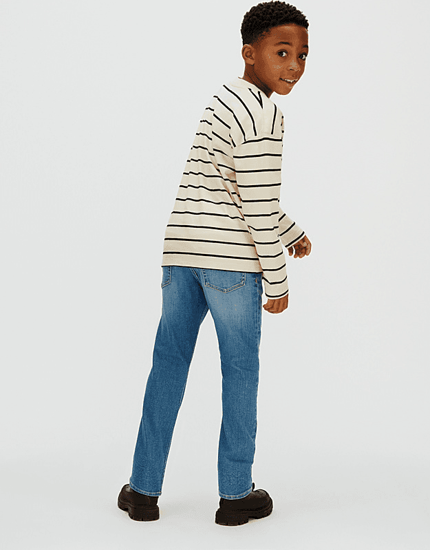 CALVIN KLEIN KIDS dad jeans bambino blu - 4