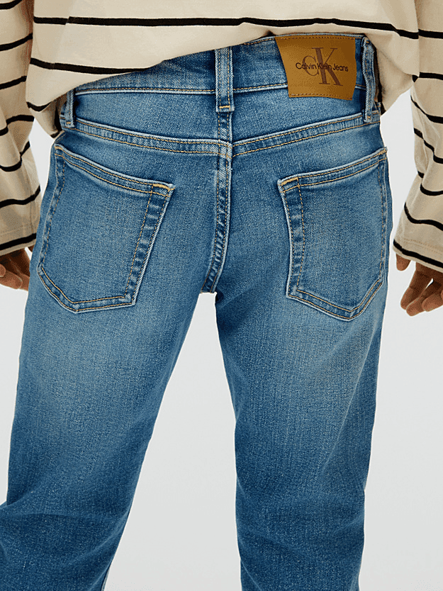 CALVIN KLEIN KIDS dad jeans bambino blu - 5