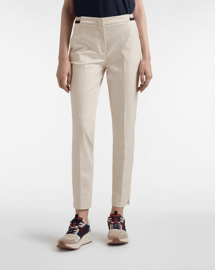 Harmont&amp;blaine pantaloni chino con elastico donna beige - 5