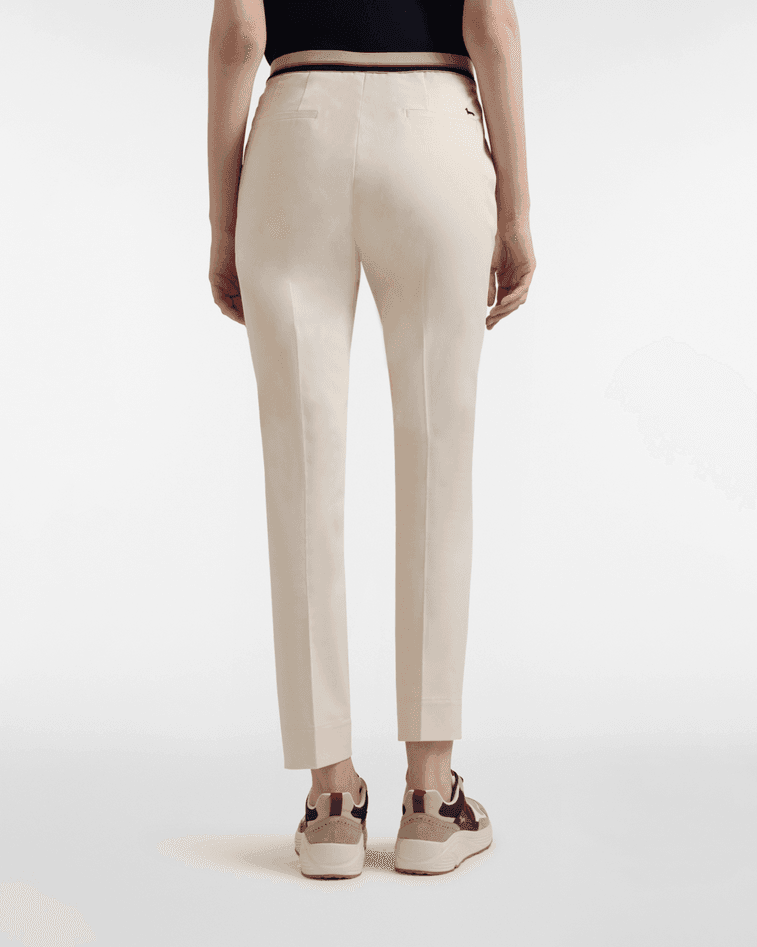 Harmont&amp;blaine pantaloni chino con elastico donna beige - 3