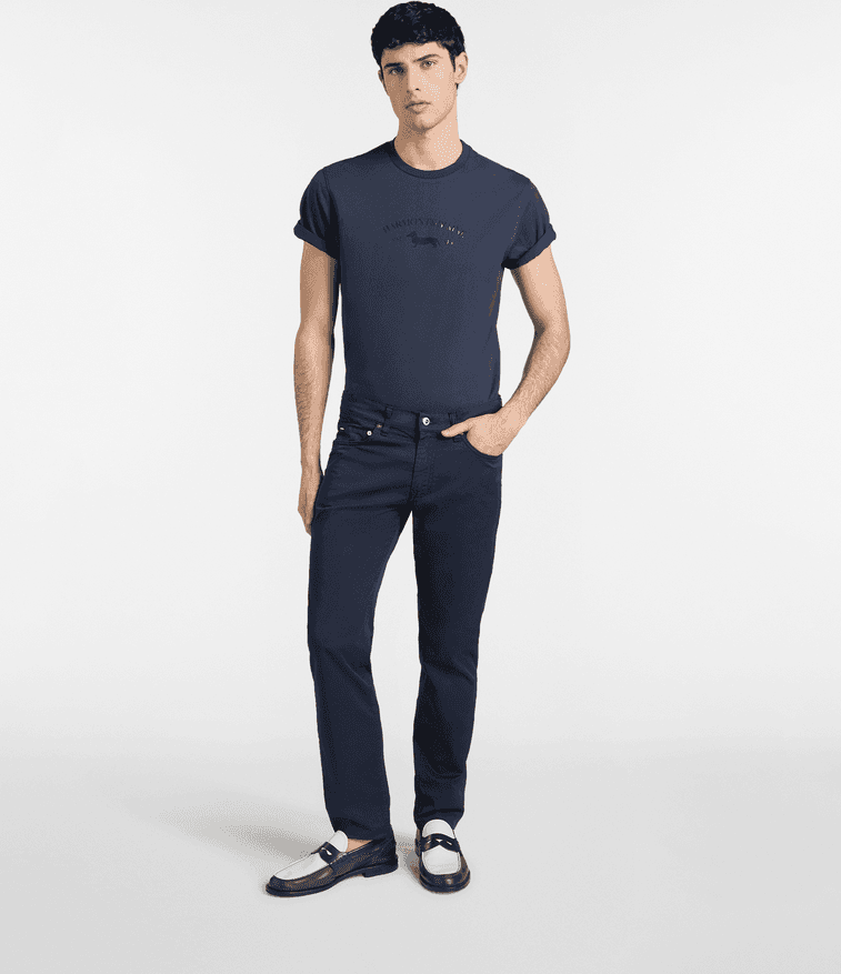 Harmont&amp;blaine t-shirt logo vintage uomo blu - 2