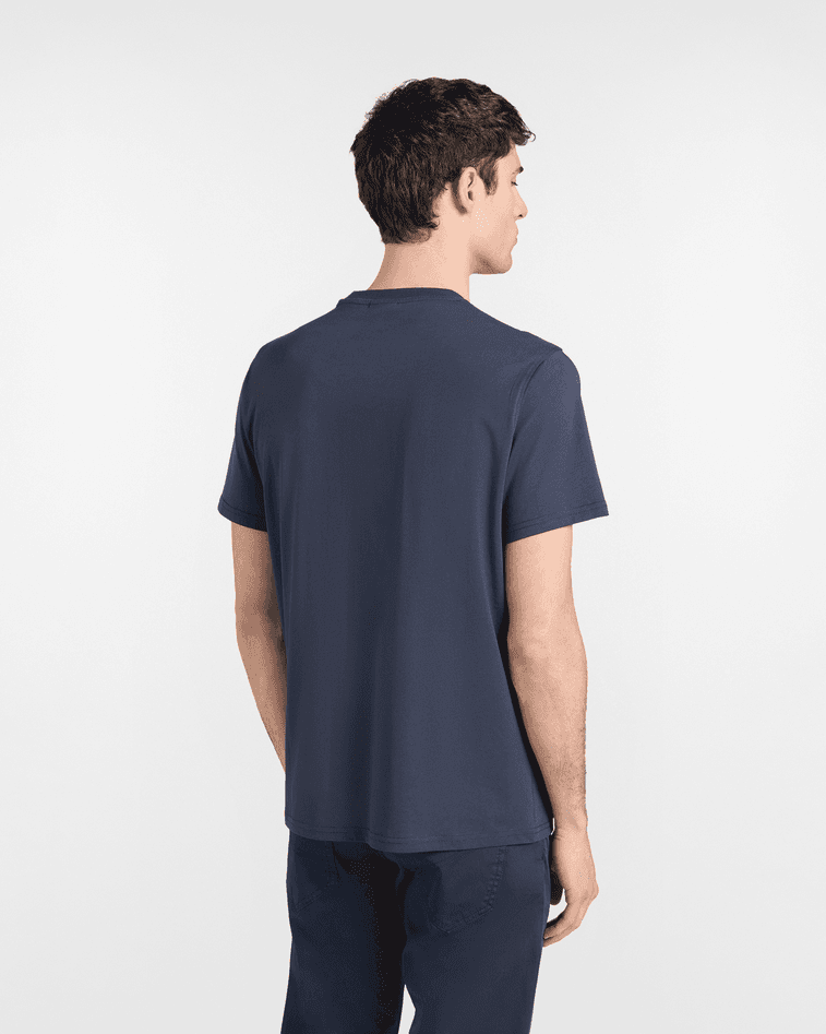 Harmont&amp;blaine t-shirt logo vintage uomo blu - 4