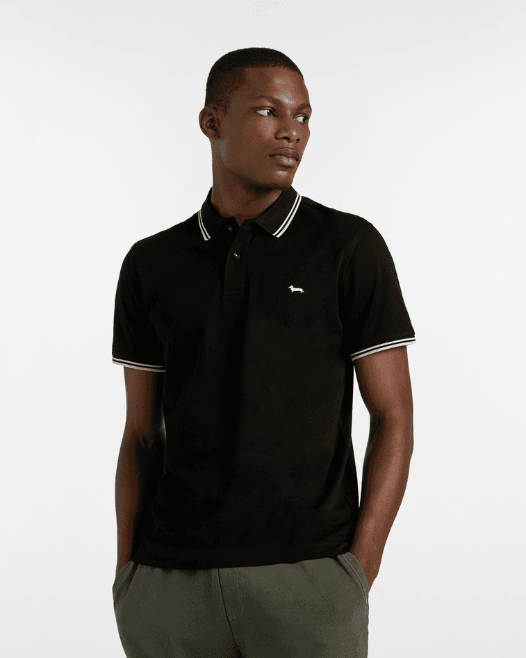 Harmont&amp;blaine polo essentials cotone uomo nero - 5