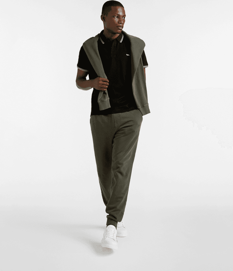 Harmont&amp;blaine polo essentials cotone uomo nero - 2