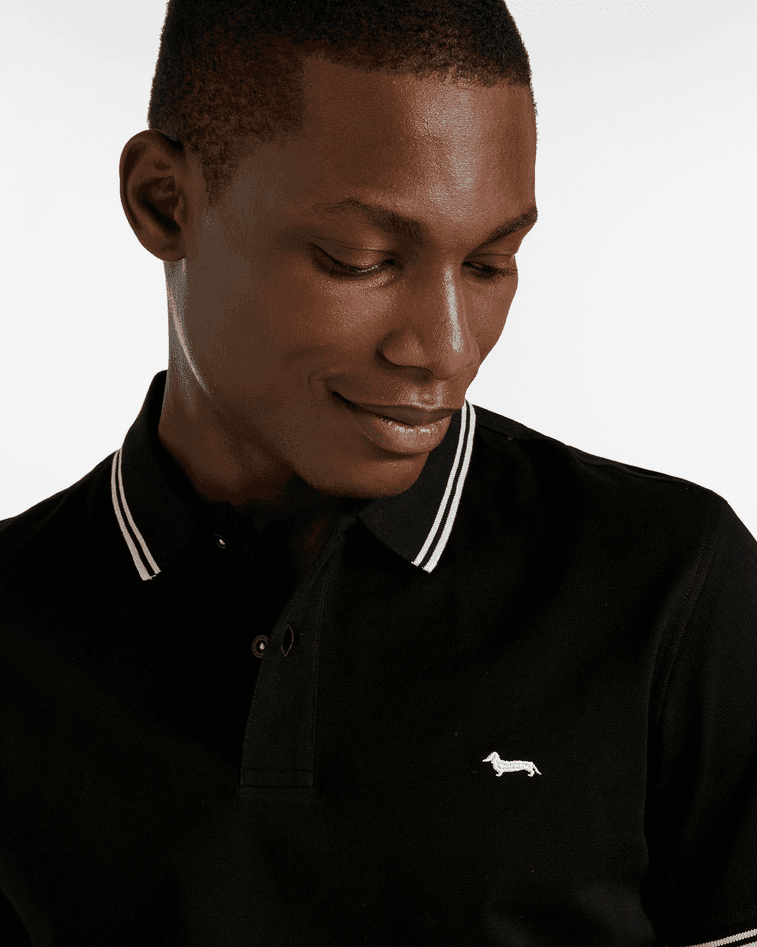 Harmont&amp;blaine polo essentials cotone uomo nero - 3