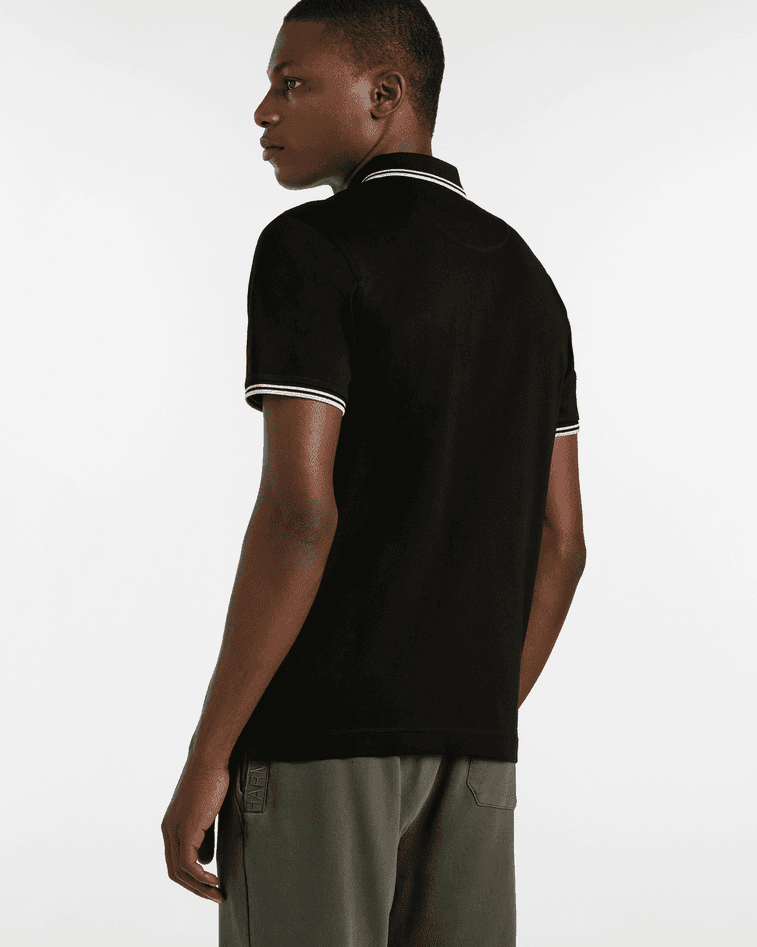 Harmont&amp;blaine polo essentials cotone uomo nero - 4
