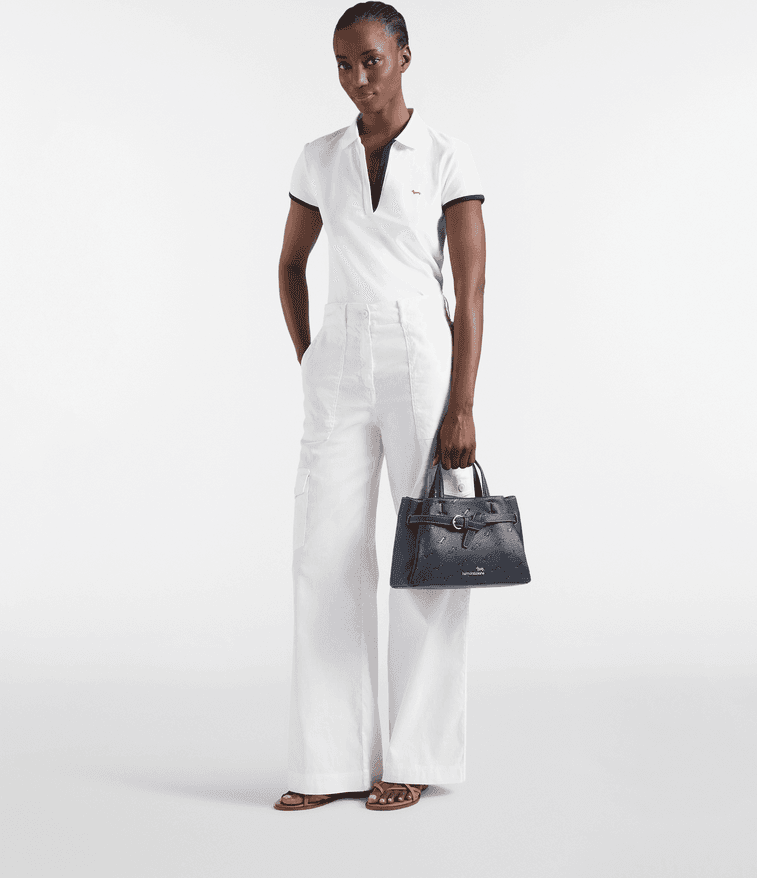 Harmont&amp;blaine polo slim fit donna bianco - 2