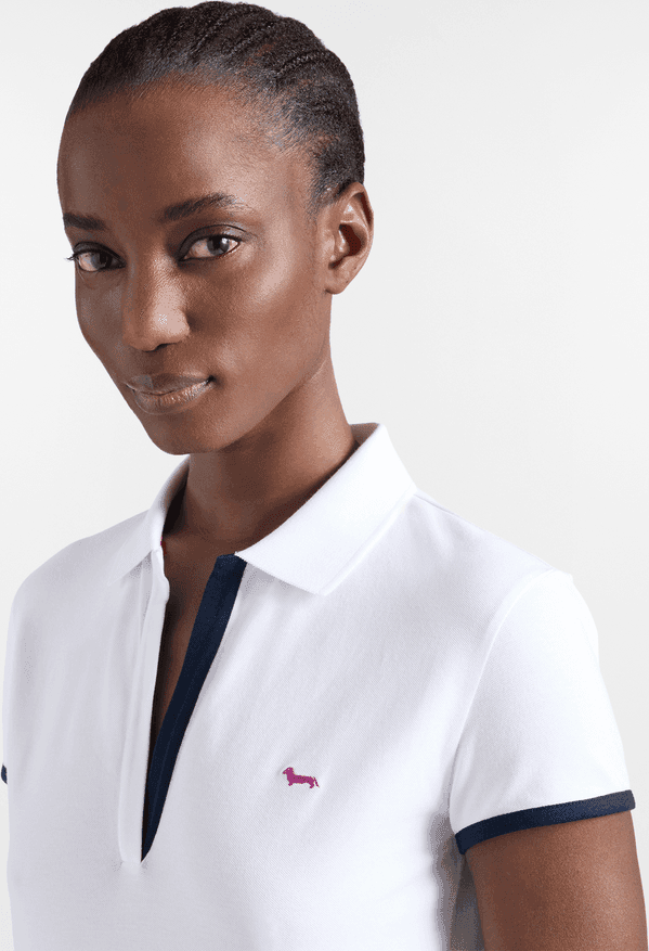 Harmont&amp;blaine polo slim fit donna bianco - 3