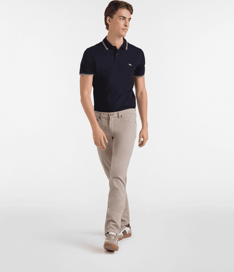 Harmont&amp;blaine polo essentials cotone uomo blu scuro - 2