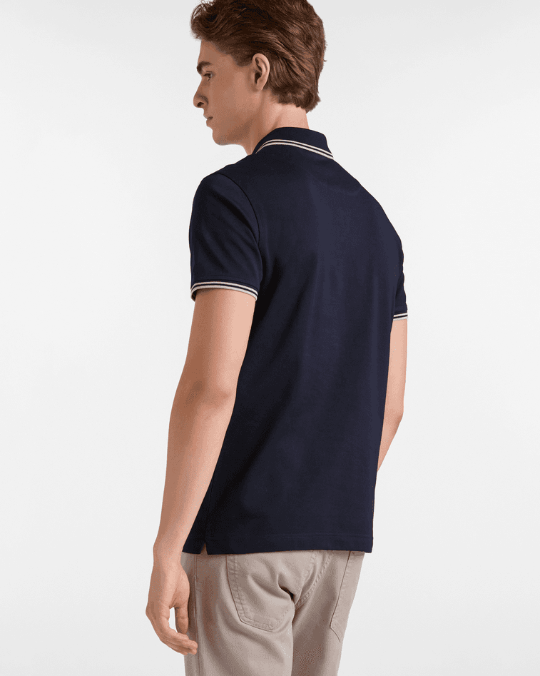 Harmont&amp;blaine polo essentials cotone uomo blu scuro - 4