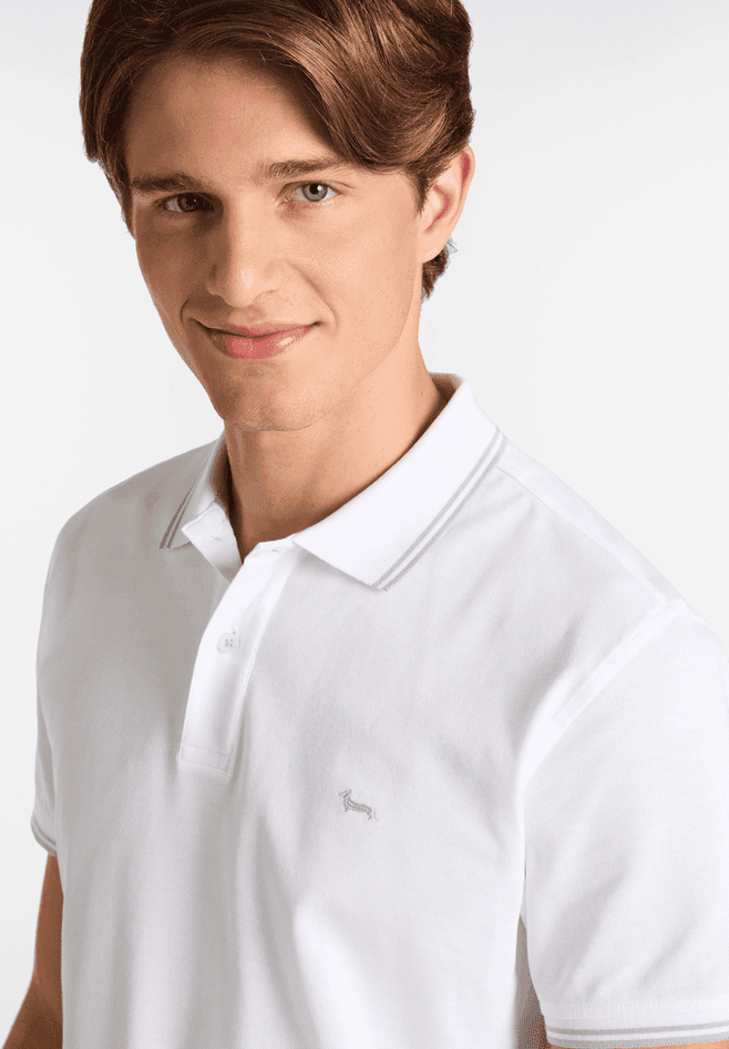 Harmont&amp;blaine polo essentials cotone uomo bianco - 2