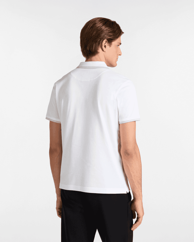 Harmont&amp;blaine polo essentials cotone uomo bianco - 4