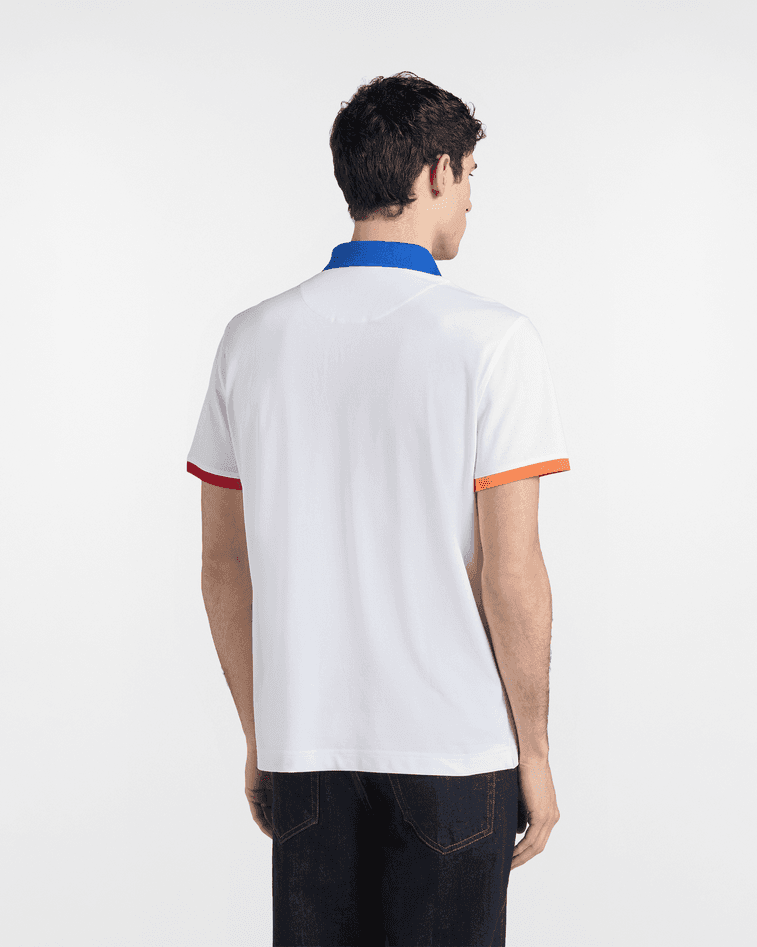 Harmont&amp;blaine polo con collo ed orli a contrasto uomo bianco - 4