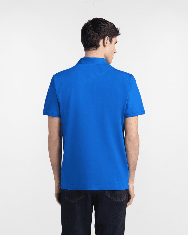 Harmont&amp;blaine polo basic piquet stretch uomo blu - 4