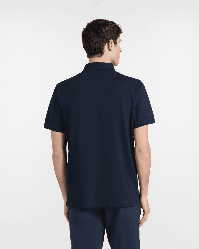 Harmont&amp;blaine polo basic piquet stretch uomo blu navy - 4