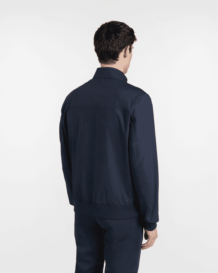 Harmont&amp;blaine giubbino effetto paper touch uomo blu navy - 4