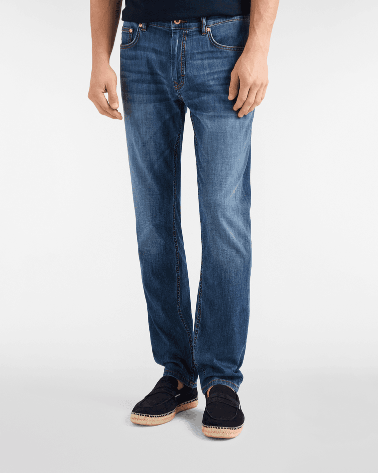 Harmont&amp;blaine jeans 5 tasche narrow uomo blu - 5