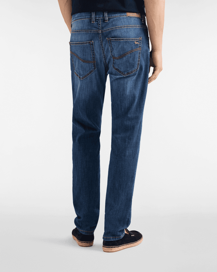 Harmont&amp;blaine jeans 5 tasche narrow uomo blu - 3
