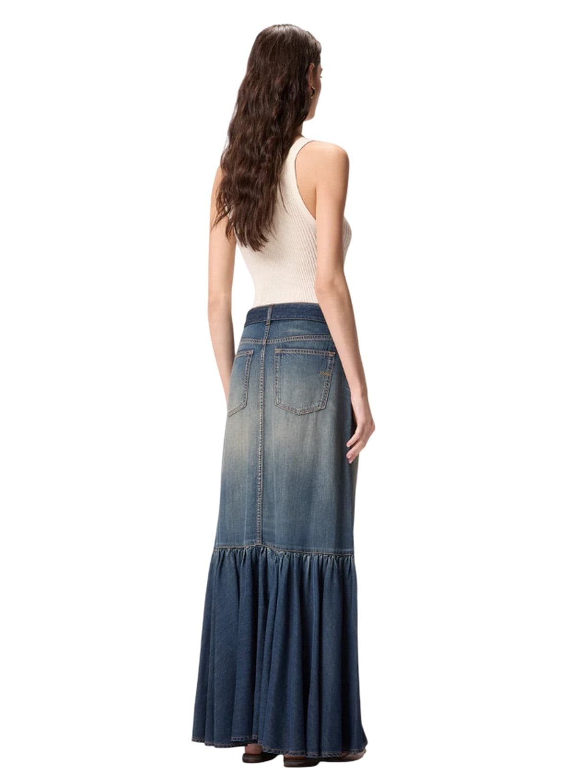 Pinko gonne casual donna pinko - guardiano gonna light denim - denim - 4