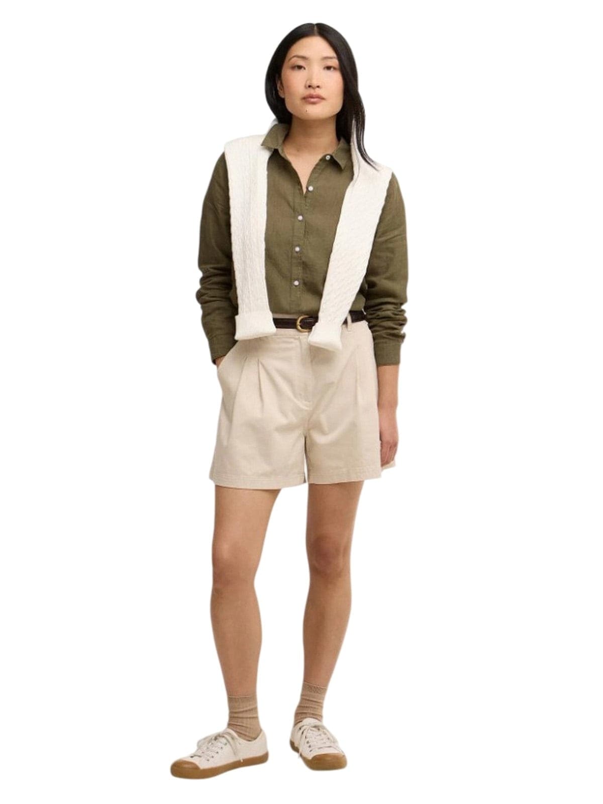 BARBOUR INTERNATIONAL pantaloncini donna barbour international - fern shorts - beige - 2
