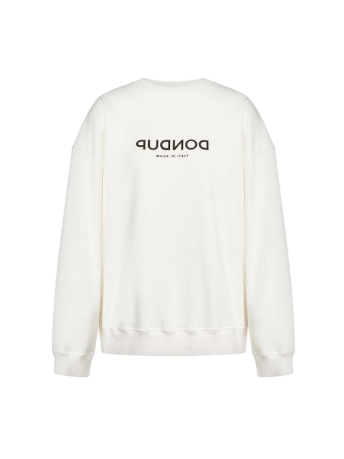 DONDUP felpe senza cappuccio donna dondup - felpa over in felpa diagonale - bianco - 5