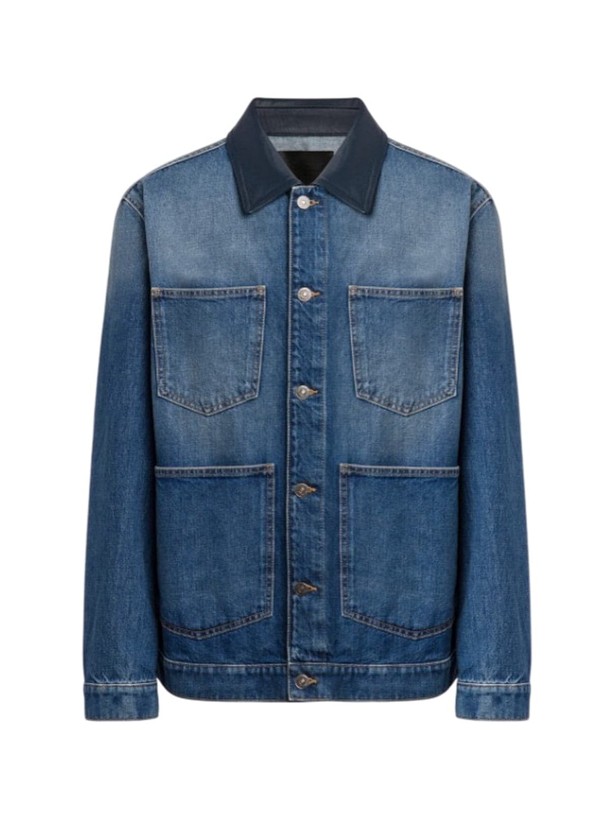 DONDUP giubbini uomo dondup - giubbino regular in dernim fisso sale pepe 13 oz - blu - 4