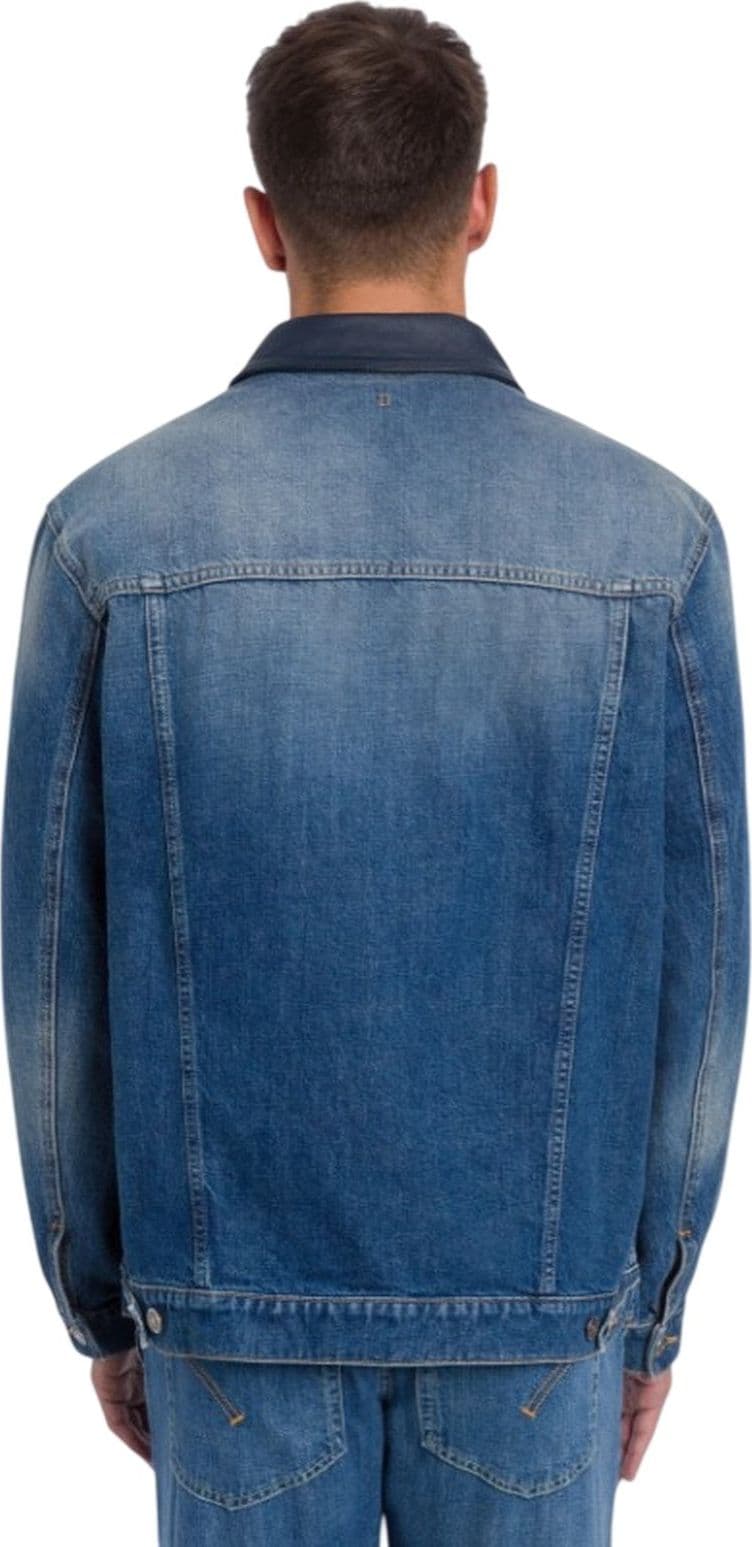 DONDUP giubbini uomo dondup - giubbino regular in dernim fisso sale pepe 13 oz - blu - 3