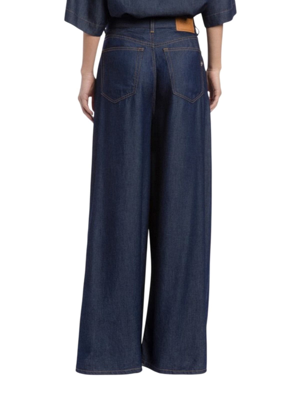 DONDUP jeans donna dondup - jeans 5 tasche wide leg - blu - 3