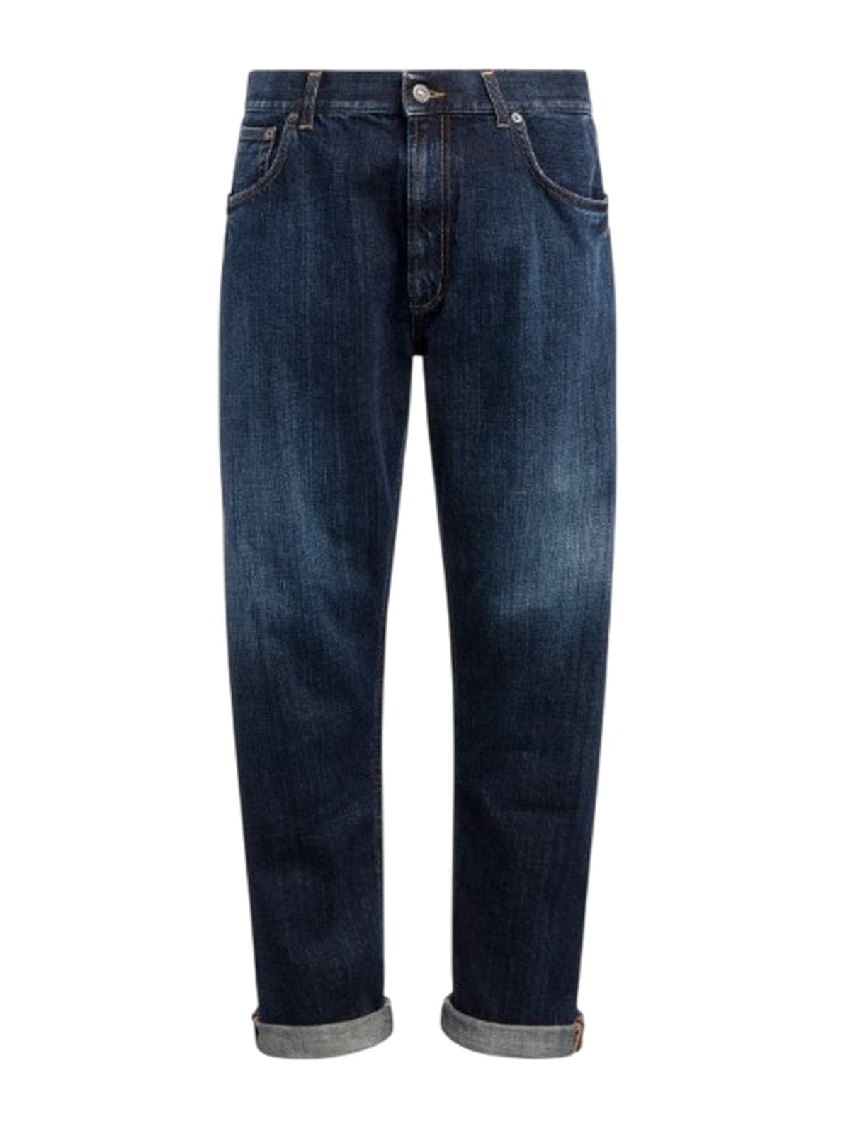 DONDUP jeans uomo dondup - jeans 5 tasche loose ervin in denim fisso cross bl - blu