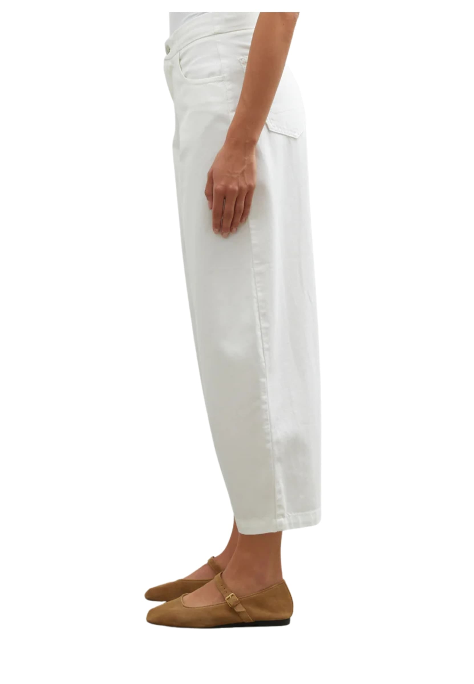 PEOPLE JEANS BARREL CROP Donna  LATTE - 2
