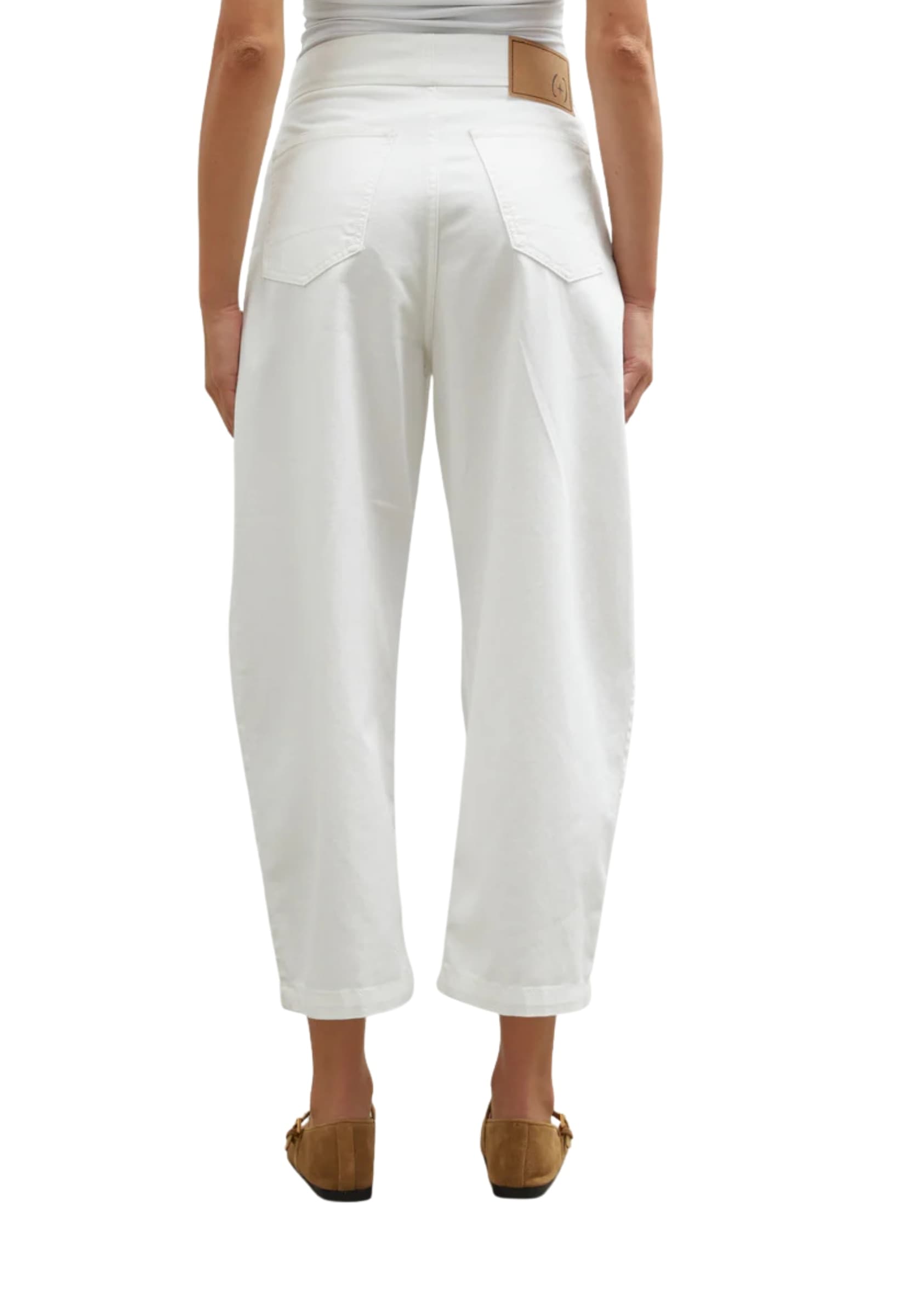 PEOPLE JEANS BARREL CROP Donna  LATTE - 3