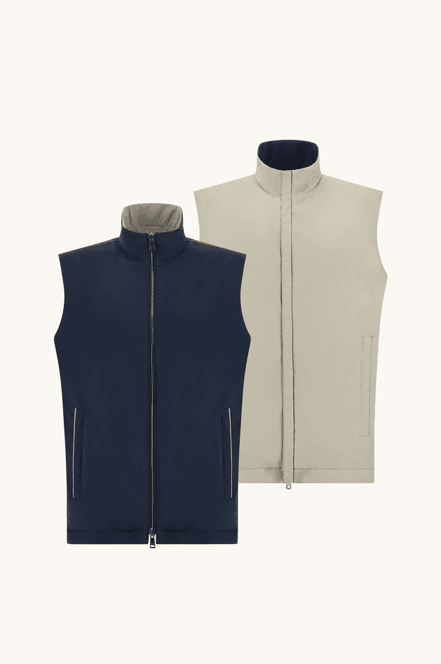 Paul&amp;Shark gilet reversibile thyphoon platinum uomo blu-beige - 14